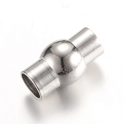 Platinum Brass Magnetic Clasps with Glue-in Ends, Lantern, Platinum, 17x10mm, Half Hole: about 6mm