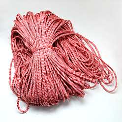 Red 7 Inner Cores Polyester & Spandex Cord Ropes, for Rope Bracelets Making, Red, 4mm, about 109.36 yards(100m)/bundle, 420~500g/bundle