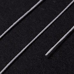 Gris Clair Ficelle ronde en fil de polyester ciré, cordon micro macramé, cordon torsadé, pour la couture de cuir, gainsboro, 0.3~0.4mm, environ 174.98 yards (160m)/rouleau