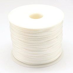 White Nylon Thread, Rattail Satin Cord, White, 1.5mm, about 49.21 yards(45m)/roll