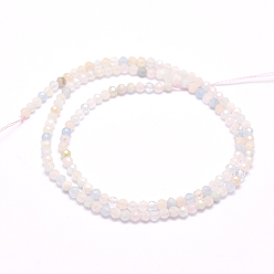 Morganite Natural Morganite Beads Strands, Faceted, Round, 4mm, Hole: 0.5mm, about 96pcs/strand, 15.7 inch(40cm)