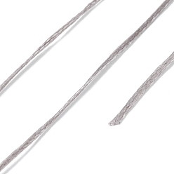 Серый Плоская вощеная нить из полиэстера, микро шнур макраме, для шитья кожи, серые, 0.8~0.9x0.3 мм, около 109.36 ярдов (100 м) / рулон
