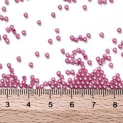 (2106) Silver Lined Milky Mauve Toho perles de rocaille rondes, perles de rocaille japonais, (2106) mauve laiteux doublé d'argent, 11/0, 2.2mm, Trou: 0.8mm, environ5555 pcs / 50 g