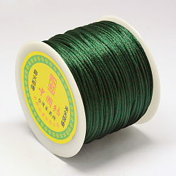 Морско-зеленый Нейлоновая нить, гремучий атласный шнур, цвета морской волны, 1.5 мм, около 100 ярдов / рулон (300 футов / рулон)