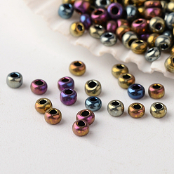 Antique Bronze Plated 12/0 Grade A Round Glass Seed Beads, Metallic Colours Iris, Antique Bronze Plated, 12/0, 2x1.5mm, Hole: 0.5mm, about 45000pcs/pound