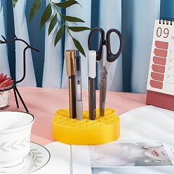 Gold Multipurpose Silicone Storage Box, for Cosmetics Brush Holder, Pen Holder, Toothbrush Holder, Lipstick Holder, Bear, Gold, 11.15x11.35x2.85cm