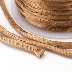 Peru Nylon Rattail Satin Cord, Beading String, for Chinese Knotting, Jewelry Making, Peru, 1mm, about 32.8 yards(30m)/roll