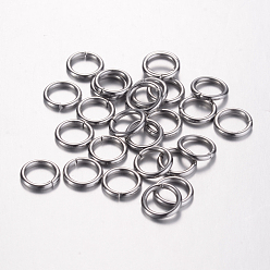 Stainless Steel Color 304 Stainless Steel Jump Rings, Open Jump Rings, Ring, Stainless Steel Color, 8x1.2mm, Inner Diameter: 5.6mm