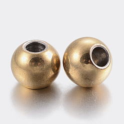 Golden 304 Stainless Steel Beads Spacers, Rondelle, Golden, 6x5mm, Hole: 2mm