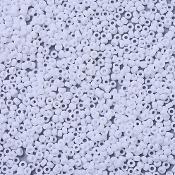 (RR402F) Matte White MIYUKI Round Rocailles Beads, Japanese Seed Beads, 11/0, (RR402F) Matte White, 2x1.3mm, Hole: 0.8mm, about 50000pcs/pound