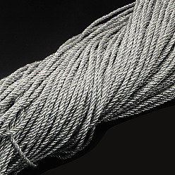 Серебро Металлический корд, серебряные, 4 мм, около 103.89 ярдов (95 м) / пачка