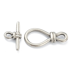 Stainless Steel Color 304 Stainless Steel Toggle Clasps, Stainless Steel Color, Bar: 26x13.5x4.5mm, hole: 4x3mm, Clasp: 34x17x4mm, small inner diameter: 5.5x4.5mm, big inner diameter: 17x11.5mm