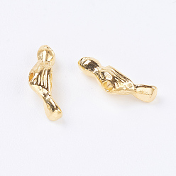 Golden Tibetan Style Alloy Beads, Cadmium Free & Nickel Free & Lead Free, Bird, Golden, 12x4x3.5mm, Hole: 1mm