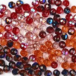 Rouge Perles de verre tchèques polies au feu, facette, ananas, rouge, 7.5~8x8mm, Trou: 1.2mm, environ 120 pcs / sachet 