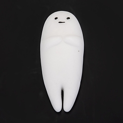 White Human Shape Stress Toy, Funny Fidget Sensory Toy, for Stress Anxiety Relief, White, 68x30x12mm