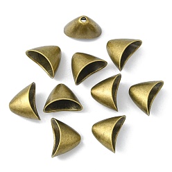 Bronze Antique Triangle en alliage de style tibétain cônes de perles apétales, pendentif pompon, sans cadmium et sans nickel et sans plomb, bronze antique, 14x20x12mm, Trou: 2mm