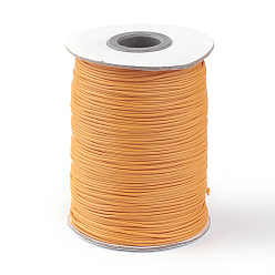 Orange Korean Waxed Polyester Cord, Orange, 1mm, about 85yards/roll