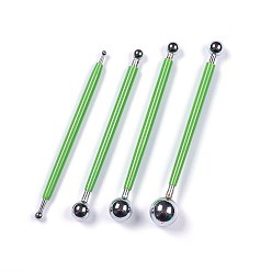 Lawn Green DIY Stainless Steel Sculpture Tools, For Clay Carving Molding Ball Stylus Stick, Lawn Green, 12.4x13.4x6cm, 4pcs/set