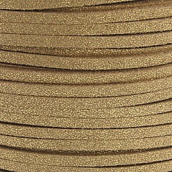 Tan Glitter Powder Faux Suede Cord, Faux Suede Lace, Tan, 3mm, 100yards/roll(300 feet/roll)