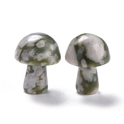 Счастный Нефрит Натуральный мир нефрита гриб гуа ша камень, инструмент для массажа со скребком гуа ша, для спа расслабляющий медитационный массаж, 20~21x14~15.5 мм