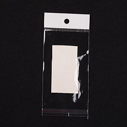 Clear Pearl Film Cellophane Bags, OPP Material, Self-Adhesive Sealing, with Hang Hole, Clear, 13x6cm, Hole: 6mm, Unilateral Thickness: 0.025mm, Inner Measure: 7.5x6cm