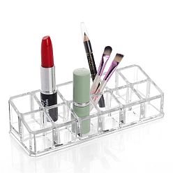 Clear Plastic Cosmetic Storage Display Box, Display Stand, Makeup Organizer, Clear, 17.2x6.2x4.2cm