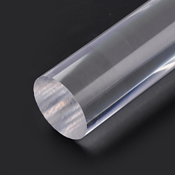 Clear Acrylic Rolling Pin, Solid Round Tube Clay Roller, DIY Polymer Clay Tool, Clear, 19.5x2cm