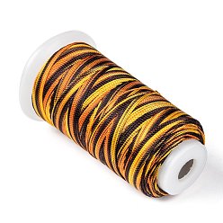 Gold Segment Dyed Round Polyester Sewing Thread, for Hand & Machine Sewing, Tassel Embroidery, Gold, 12-Ply, 0.8mm, about 300m/roll