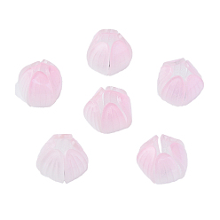 Pink Plastic Beads, Flower, Pink, 13x13x12mm, Hole: 1.2mm