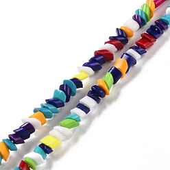 Colorful Handmade Lampwork Beads Strands, Mixed Shapes, Colorful, 1.5~5x4~5x2.5~3mm, Hole: 1mm, about 132~158pcs/strand, 15.75 inch(40cm)