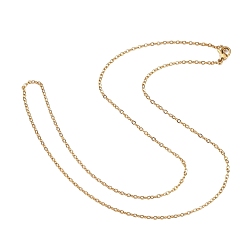 Golden 304 Stainless Steel Cable Chain Necklaces, with Lobster Claw Clasps, Golden, 17.7 inch(45cm), 1.5mm