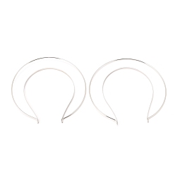 Platine Accessoires de bande de cheveux en fer, double anneau, pour lolita, accessoires de couronne, platine, 180x175x4.5mm, diamètre intérieur: 150x118 mm