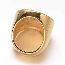 Золотой Причудливое ионное покрытие (ip) 316 хирургические кольца из нержавеющей стали с широкой полосой для пальцев, золотые, 18 мм
