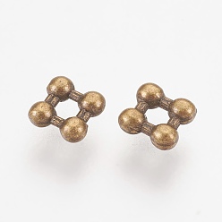 Bronze Antique Perles style tibétain de fleurs, sans plomb et sans cadmium, bronze antique, 5x5x2mm, Trou: 2mm