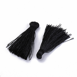 Черный Полиэфирные украшения кисточкой подвесные, чёрные, 30~35 мм
