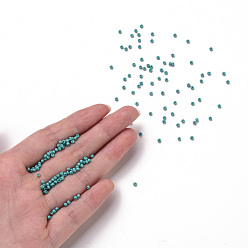 Turquoise 11/0 Grade A Round Glass Seed Beads, Baking Paint, Turquoise, 2.3x1.5mm, Hole: 1mm, about 48500pcs/pound