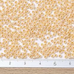 (RR529) Opaque Banana Ceylon MIYUKI Round Rocailles Beads, Japanese Seed Beads, (RR529) Opaque Banana Ceylon, 11/0, 2x1.3mm, Hole: 0.8mm, about 1100pcs/bottle, 10g/bottle