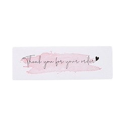 Lavender Blush Self-Adhesive Paper Gift Tag Youstickers, Rectangle Thank You Stickers Labels, for Small Business, Lavender Blush, 2.9x6x0.01cm, 120pcs/roll