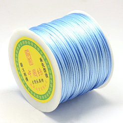 Cornflower Blue Nylon Thread, Rattail Satin Cord, Cornflower Blue, 1.5mm, about 49.21 yards(45m)/roll