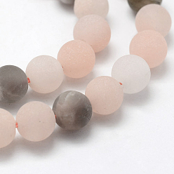 Multi-Moonstone Brins de perles multi-pierres de lune naturelles, givré, ronde, 6mm, Trou: 1mm, Environ 64 pcs/chapelet, 15.55 pouce (39.5 cm)