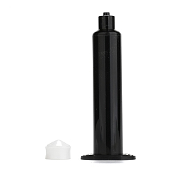 Черный Пластиковые дозирующие шприцы, с поршнем, чёрные, 91x34x22.5 мм, отверстие: 2 мм, поршень: 16x12 мм, емкость: 10 мл (0.34 жидких унций)