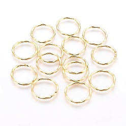 Golden Tibetan Style Linking Rings, Circle Frames, Cadmium Free & Lead Free, Golden Color, 22x1.5mm, about 18.5mm inner diameter