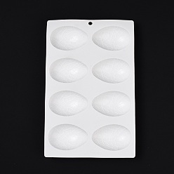 Autres Moules en silicone de qualité alimentaire, œufs surprise de pâques, bricolage, moules fondants, moules de résine, pour le chocolat, candy, fabrication artisanale de résine UV et de résine époxy, 8 cavités, motif géométrique, 265x170x22mm, Trou: 8mm, diamètre intérieur: 75x49.5 mm