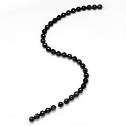 Obsidian Grade AA Natural Obsidian Round Beads Strands, 8mm, Hole: 1mm, about 49pcs/strand, 15.7 inch