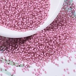 (DB0625) Teinté Rose Argent Doublé Albâtre Perles miyuki delica, cylindre, perles de rocaille japonais, 11/0, (albâtre db 0625) teinté rose argenté, 1.3x1.6mm, trou: 0.8 mm, environ 10000 PCs / sachet , 50 g / sac