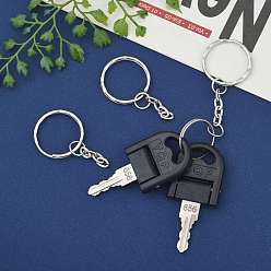 Platinum Iron Split Key Rings, Keychain Clasp Findings, Platinum, Ring: 25x2.5mm, Inner diameter: 21mm