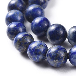 Lapis Lazuli Lapis lazuli naturelles perles rondes brins, 8mm, Trou: 1mm, Environ 48 pcs/chapelet, 15.5 pouce