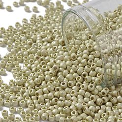 (PF558F) PermaFinish Silver Metallic Matte TOHO Round Seed Beads, Japanese Seed Beads, (PF558F) PermaFinish Silver Metallic Matte, 11/0, 2.2mm, Hole: 0.8mm, about 1110pcs/bottle, 10g/bottle