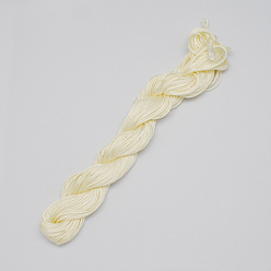 Light Goldenrod Yellow Nylon Thread, Nylon Jewelry Cord for Custom Woven Bracelets Making, Light Goldenrod Yellow, 2mm, about 13.12 yards(12m)/bundle, 10bundles/bag, about 131.23 yards(120m)/bag