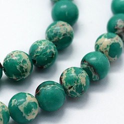 Mixed Color Synthetic Imperial Jasper Beads Strands, Dyed, Round, Mixed Color, 6mm, Hole: 0.8mm, about 63pcs/strand, 14.76 inch(37.5cm)